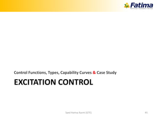 EXCITATION CONTROL
Control Functions, Types, Capability Curves & Case Study
Syed Hamza Kazmi (GTE) 45
 