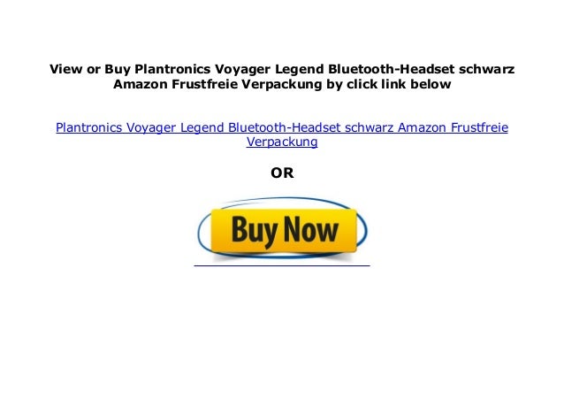 Plantronics Voyager Legend Bluetooth Headset Schwarz Amazon Frustfrei