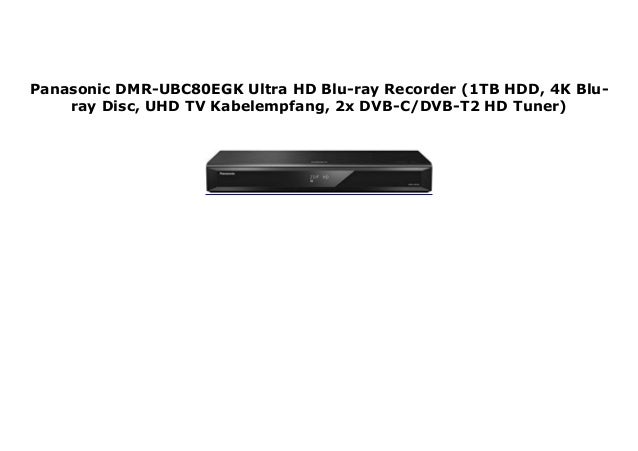 Panasonic Dmr Ubc80egk Ultra Hd Blu Ray Recorder 1tb Hdd 4k Blu Ray