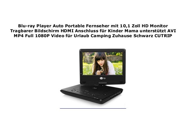 Blu Ray Player Auto Portable Fernseher Mit 10 1 Zoll Hd Monitor Tragb