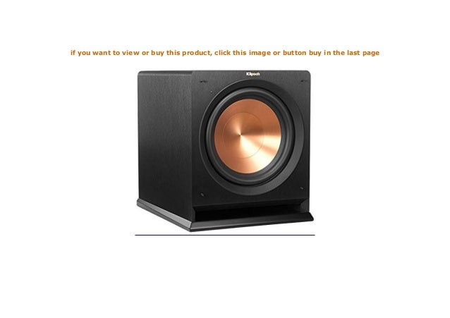 klipsch subwoofer r112sw