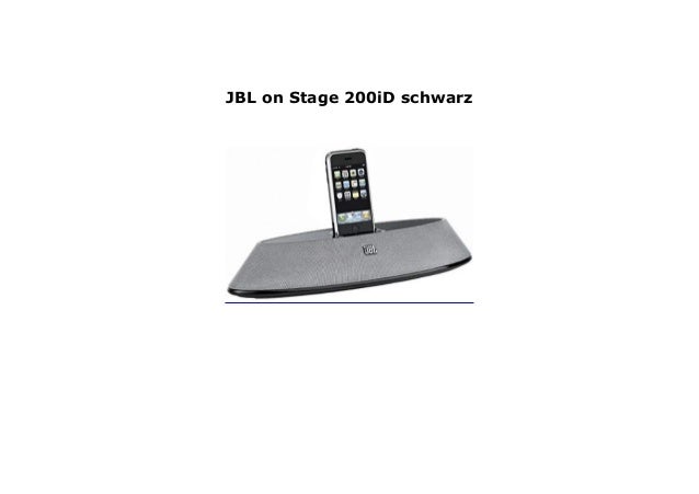 jbl on stage 200id