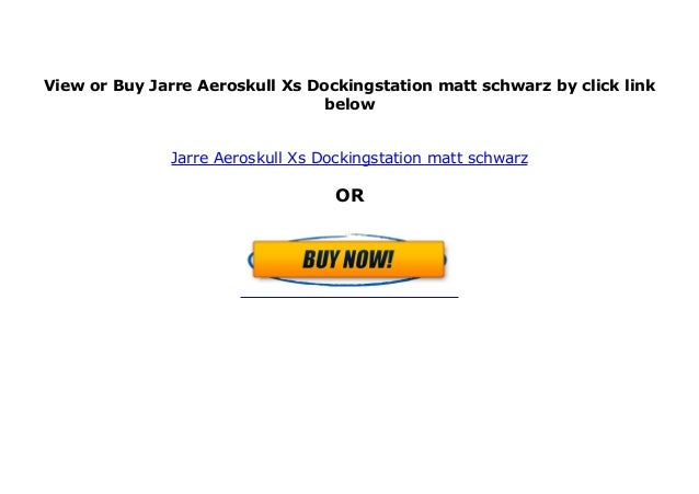Jarre Aeroskull Xs Dockingstation Matt Schwarz