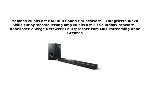 soundbar musiccast bar 400