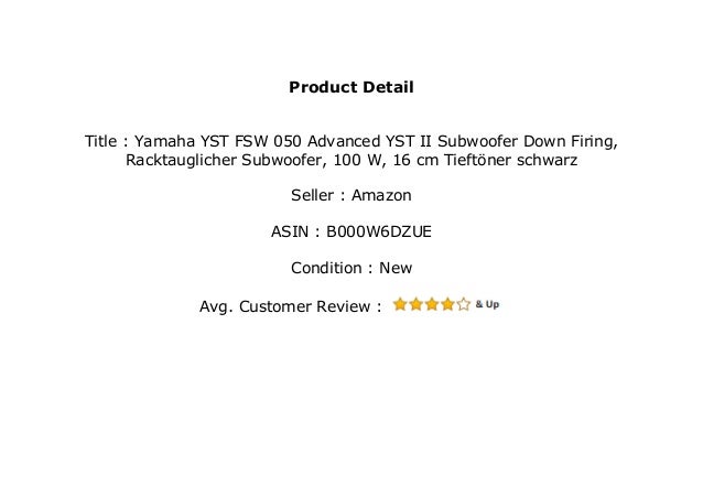 yamaha yst fsw 050 advanced yst ii subwoofer