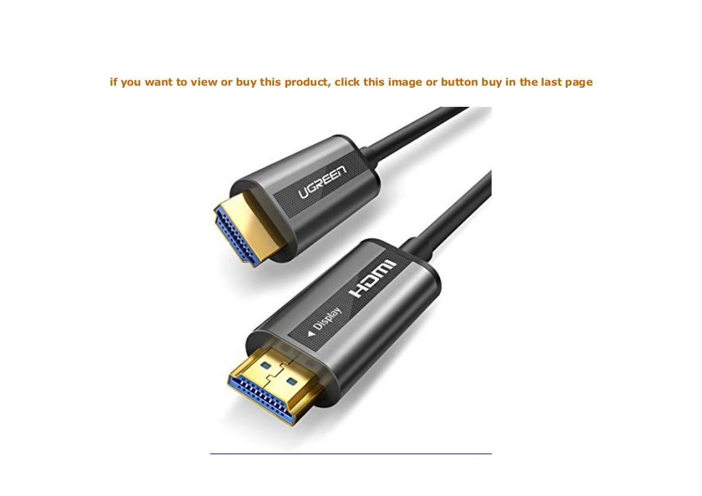 UGREEN HDMI Glasfaser Kabel 4k HDMI Kabel Unterst Tzt 4K 60Hz 3D HDR 