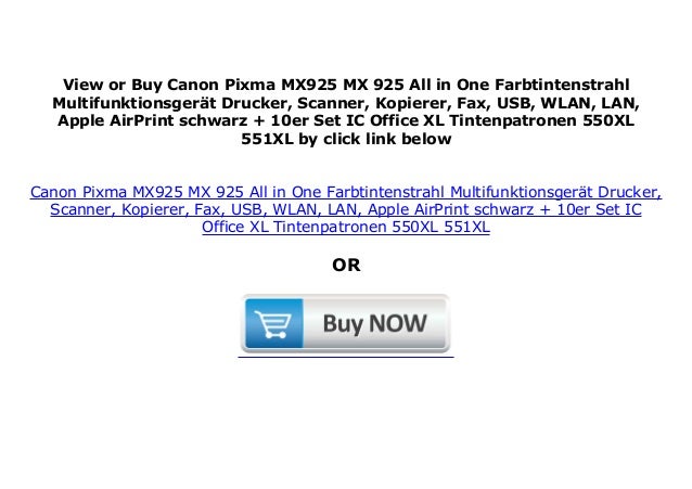 Canon Pixma Mx925 Mx 925 All In One Farbtintenstrahl Multifunktionsge