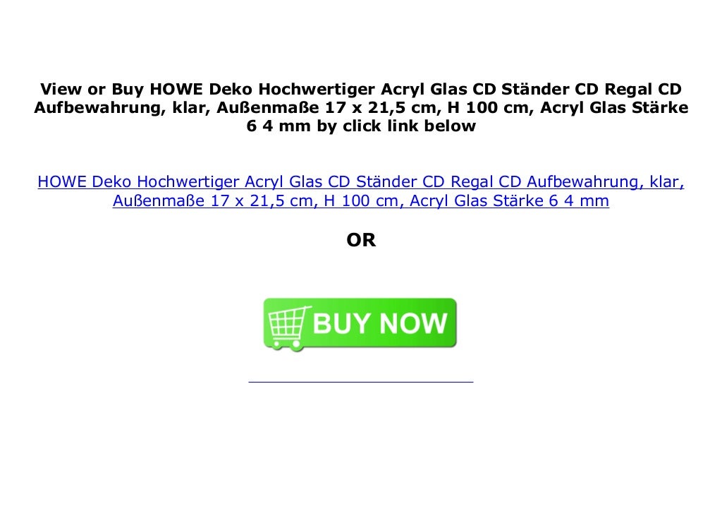 HOWE Deko Hochwertiger Acryl Glas CD St Nder CD Regal CD Aufbewahrung 
