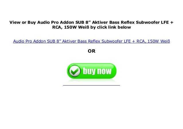 audio pro addon sub 8