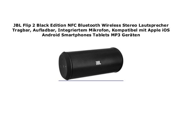 JBL Flip 6 Black Edition NFC Bluetooth Wireless Stereo Lautsprecher T JBL Flip 6 Black Edition NFC Bluetooth Wireless Stereo Lautsprecher T