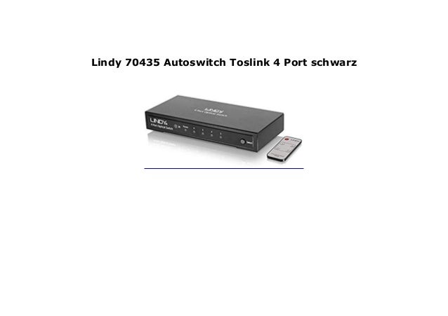 LINDY 2 Port Auto Optical Switch