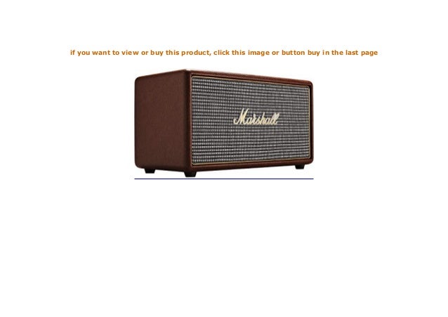 marshall stanmore radio