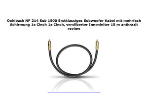 Câble Y-Cinch Subwoofer Oehlbach 3 M - 2x RCA Mâle Vers 1x RCA, Blindage Cuivre, Pour Caisson De Basses, Home Cinéma