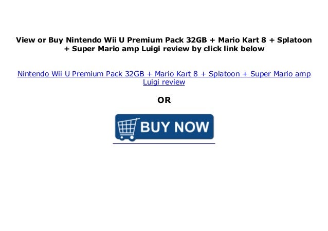 Nintendo Wii U Premium Pack 32gb Mario Kart 8 Splatoon Super Ma