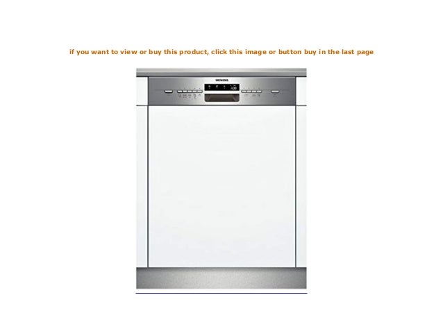 Was Ist Besser Siemens Oder Bosch Geschirrspüler Siemens SX55M540EU iQ500 Teilintegrierbarer Geschirrsp ler Einbau A A