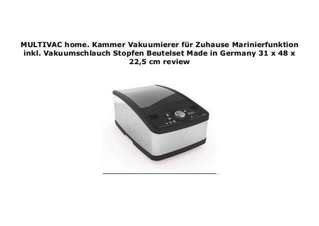Multivac Home Kammer Vakuumierer F R Zuhause Marinierfunktion Ink