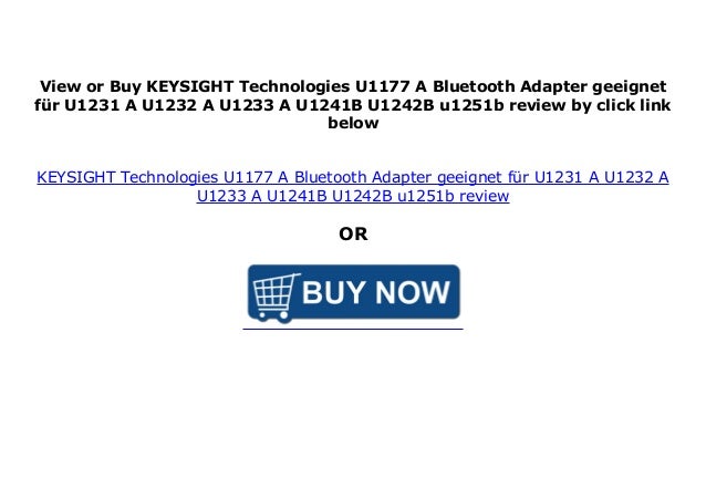 Keysight Technologies U1177 A Bluetooth Adapter Geeignet F R U1231 A Keysight Technologies U1177 A Bluetooth Adapter Geeignet F R U1231 A