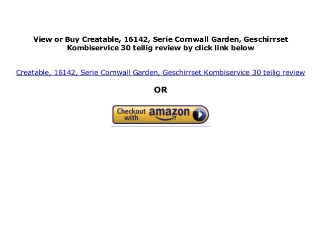 Geschirrset Kombiservice 30 teilig Creatable Serie Cornwall Garden 16142