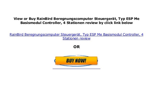 Rainbird Beregnungscomputer Steuerger T Typ Esp Me Basismodul Contro
