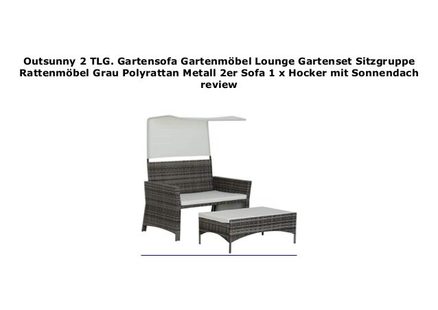 Outsunny 2 Tlg Gartensofa Gartenm Bel Lounge Gartenset