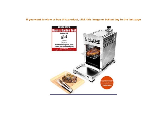 Lonestar Starburner Edelstahl Beef Grill Hochtemperatur Gasgrill Be
