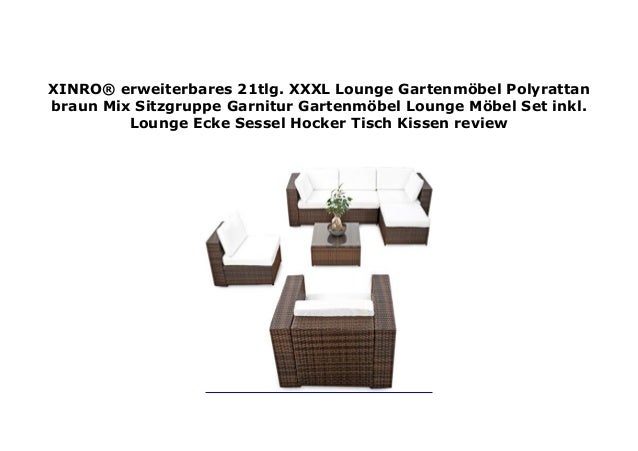 Xinro Erweiterbares 21tlg Xxxl Lounge Gartenm Bel Polyrattan Brau