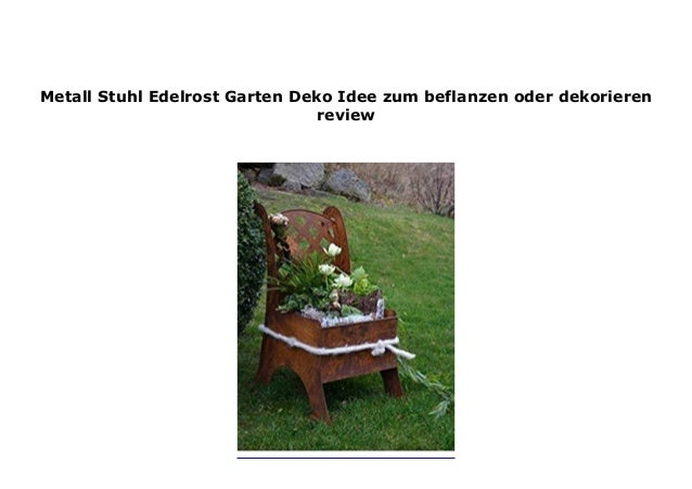 Metall Stuhl Edelrost Garten Deko Idee Zum Beflanzen Oder Dekoriere