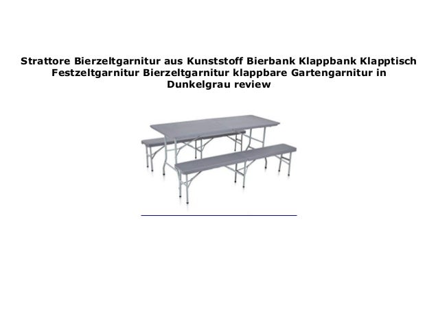 Strattore Bierzeltgarnitur Aus Kunststoff Bierbank Klappbank Klapptis
