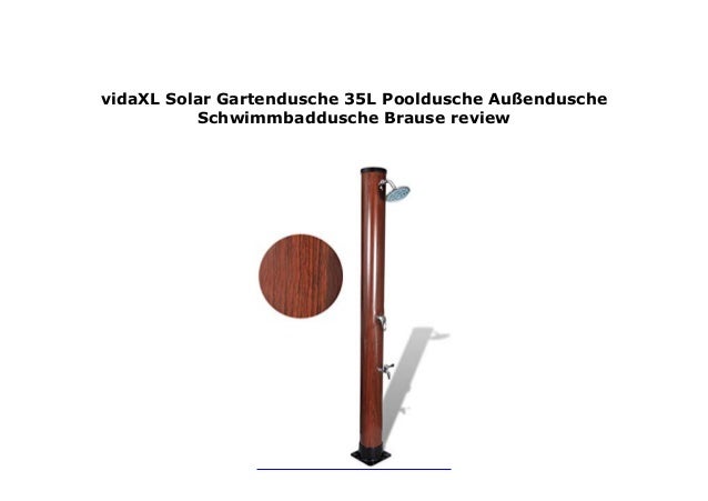 Vidaxl Solar Gartendusche 35l Pooldusche Au Endusche