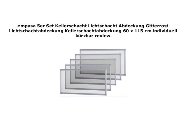 Empasa 5er Set Kellerschacht Lichtschacht Abdeckung Gitterrost Lichts