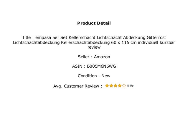 Empasa 5er Set Kellerschacht Lichtschacht Abdeckung Gitterrost Lichts
