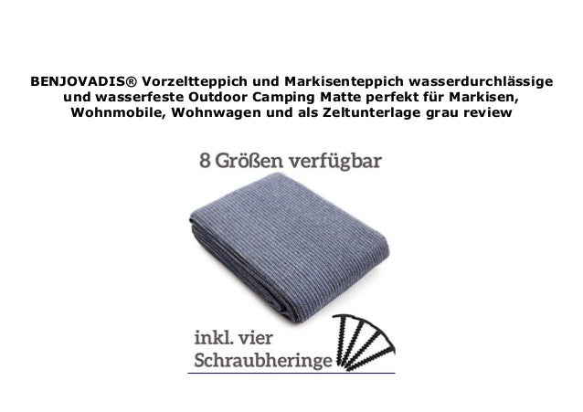Benjovadis Vorzeltteppich Und Markisenteppich Wasserdurchl Ssige U