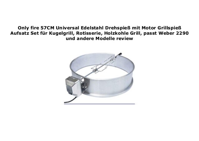 Drehspieß Set Rotisserie Grillspieß Aufsatz mit Elektromotor für 57cm Kugelgrill