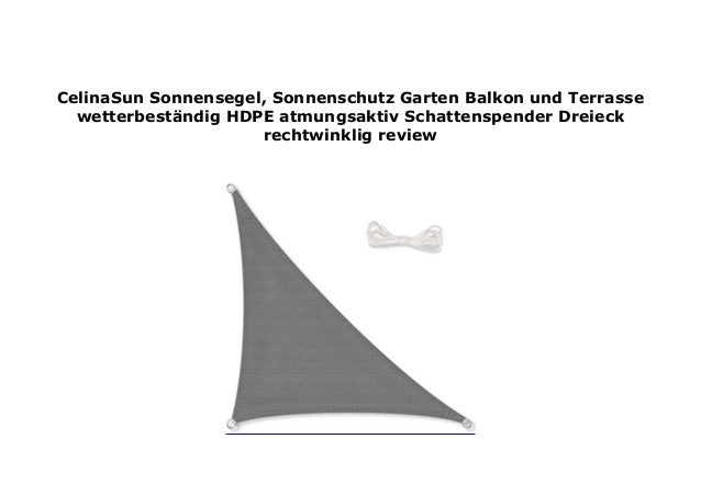 Celinasun Sonnensegel Sonnenschutz Garten Balkon Und Terrasse Wetter