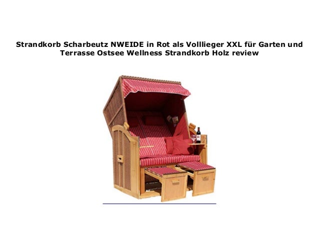 Strandkorb Scharbeutz Nweide In Rot Als Volllieger Xxl F R Garten