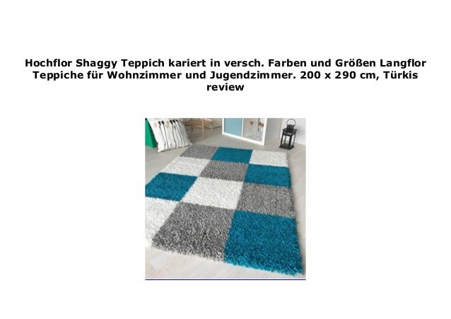Hochflor Shaggy Teppich Kariert In Versch Farben Und Gr En