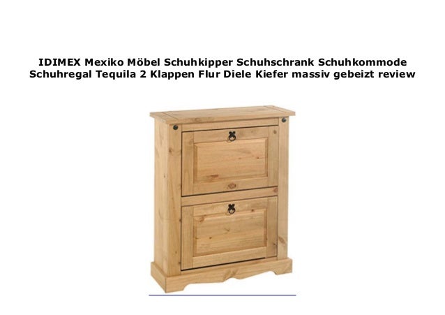 Schuhschrank Schuhregal Schuhkommode Schuhkipper 2 Fächer Kiefer Massivholz Flur