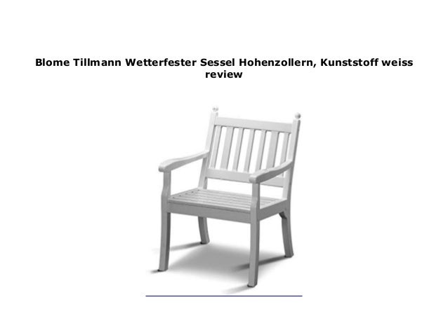 Blome Tillmann Wetterfester Sessel Hohenzollern Kunststoff Weiss Rev