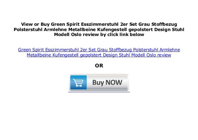 Green Spirit Esszimmerstuhl 2er Set Grau Stoffbezug Polsterstuhl Arml