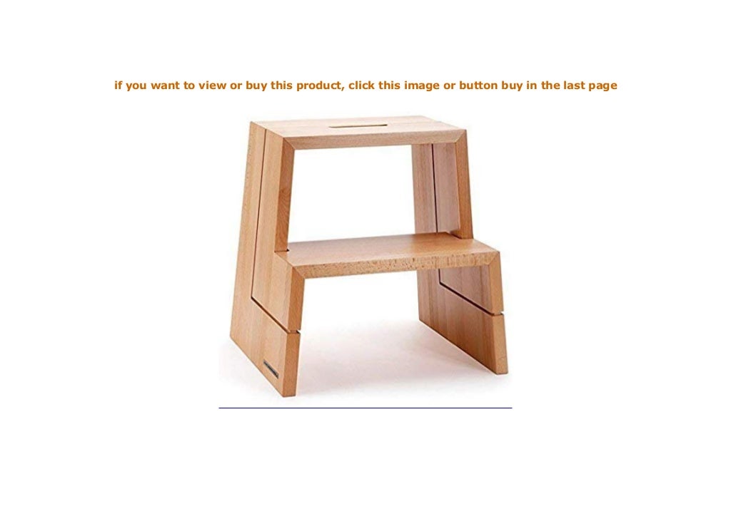 NATUREHOME Design Tritthocker Holz Buche natur mit Griff 46x46x38cm…