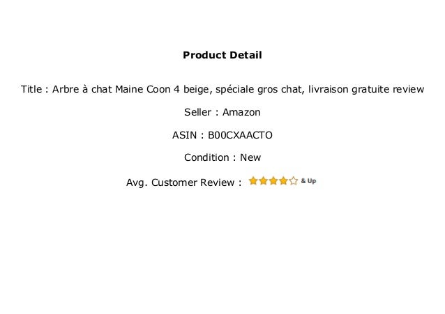 Arbre Chat Maine Coon 4 Beige Sp Ciale Gros Chat Livraison Gratui