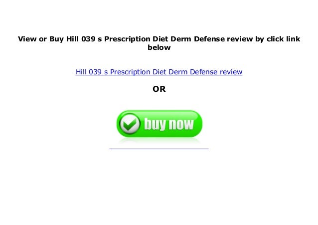 derm defense prescription diet