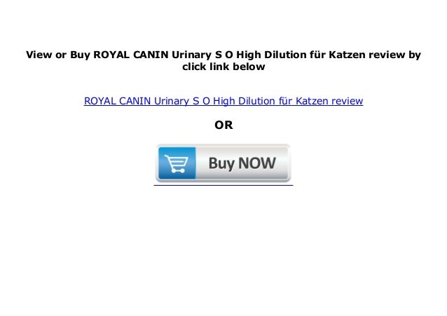royal canin so high dilution