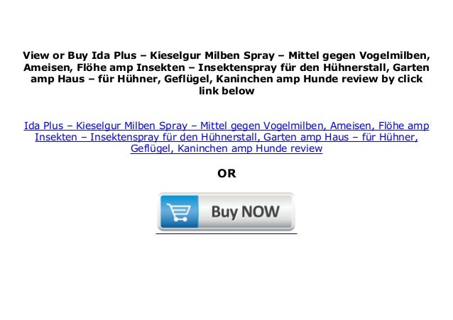 Ida Plus Kieselgur Milben Spray Mittel Gegen Vogelmilben