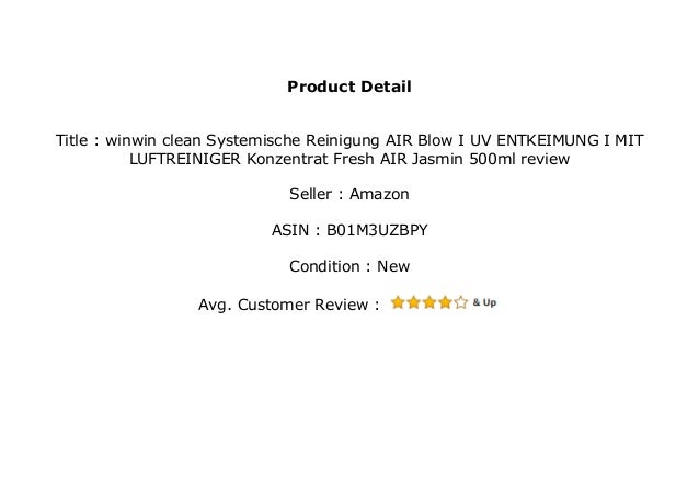 Winwin Clean Systemische Reinigung Air Blow I Uv Entkeimung I Mit L