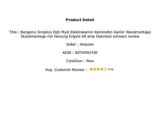 Bergamo Simplico Opti Myst Elektrokamin Kaminofen Kamin Wandmonta…