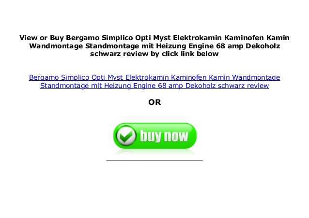 Bergamo Simplico Opti Myst Elektrokamin Kaminofen Kamin Wandmonta…