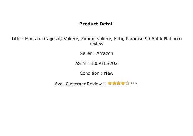 Antik//Platinum by Montana Voliere Paradiso 90