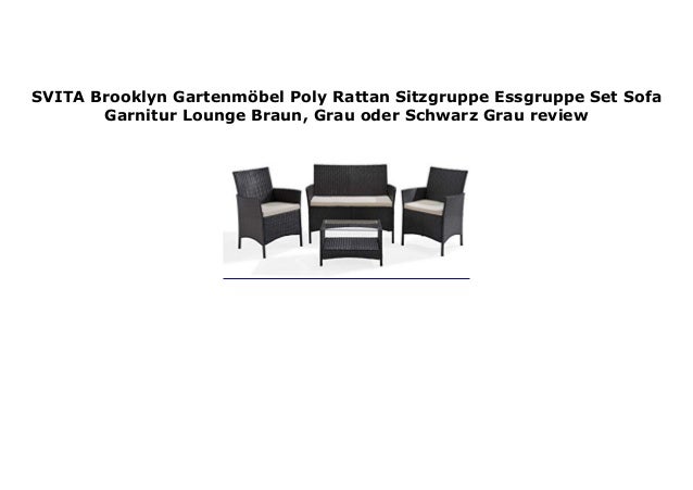 Salons Meubelsets Svita Brooklyn Polyrattan Lounge Grau Sofa Garnitur Sitzgruppe Gartenmobel Set Tuin En Terras Monokl Online