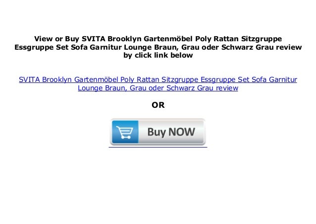 Svita Brooklyn Gartenm Bel Poly Rattan Sitzgruppe Essgruppe Set Sofa